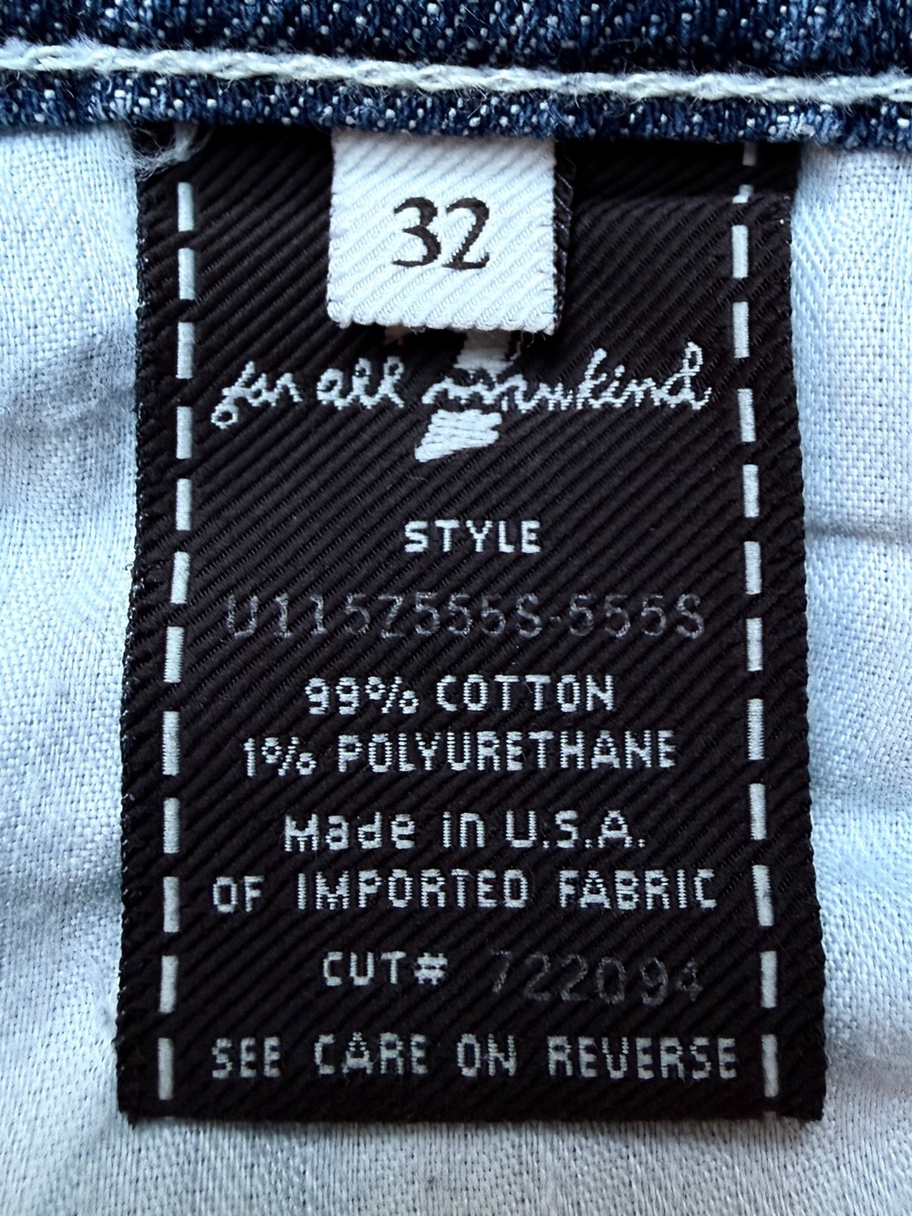 Vintage 7 For All Mankind Dojo Flare Jeans 32 Crystal Embellished Pocket USA Y2K - Picture 16 of 16